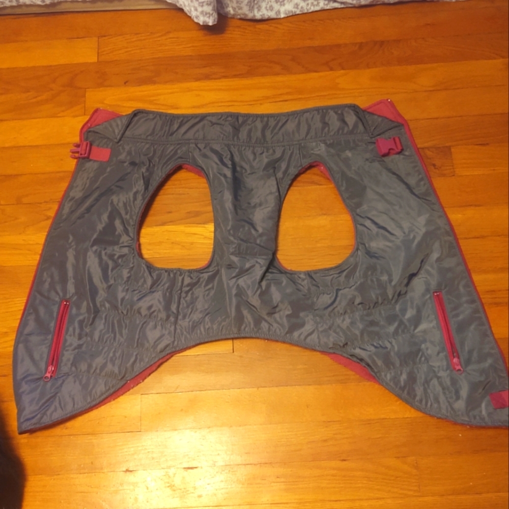 Pink and gray dog vest